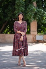 Pure Cotton Anarkali Gown for Women Summer Wear Hand Work Indian Anarkali Suit