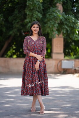 Pure Cotton Anarkali Gown for Women Summer Wear Hand Work Indian Anarkali  Suit | eBay