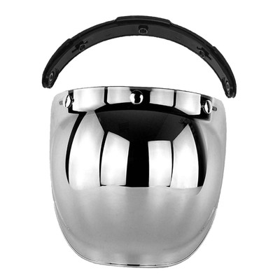 3-Druckknopfhelm Blasenvisier offenes Gesicht Helm Schildvisier Universal Motorrad