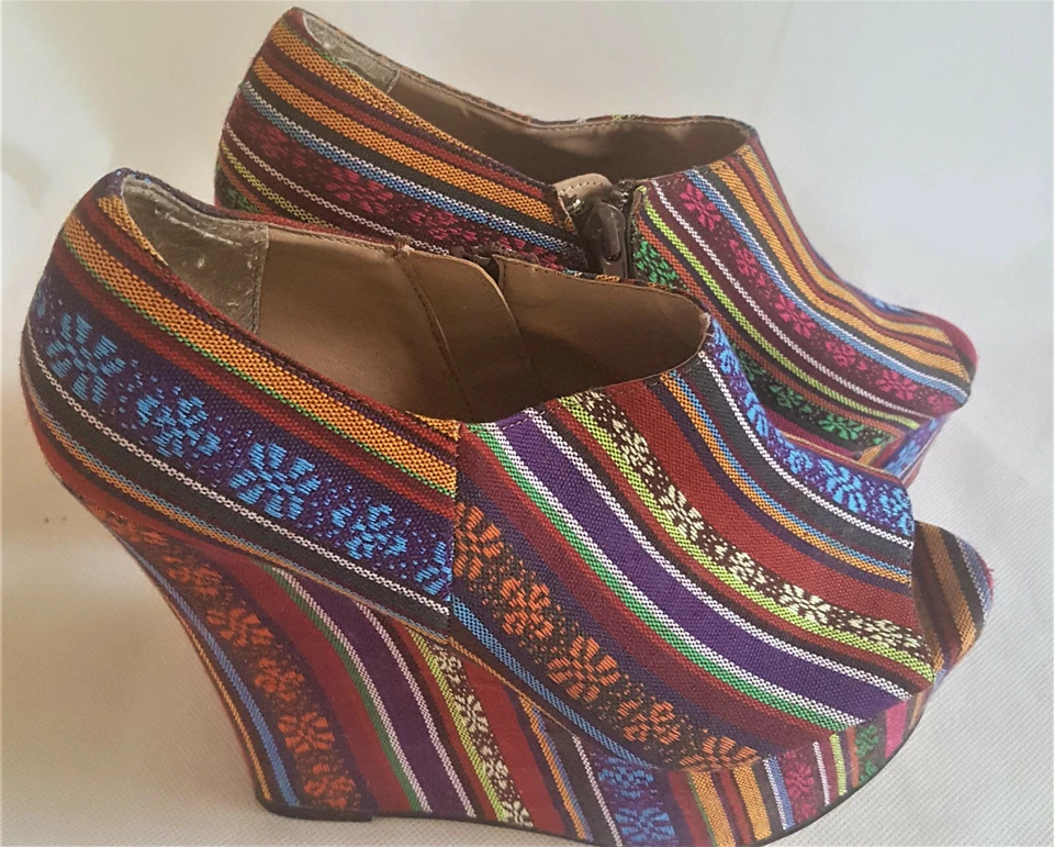 Tacones plataforma cuña Steve Madden Pammy multicolor talla 7,5 Foto 4 de 4
