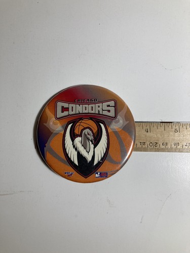 Vintage ABL Chicago Condors 3.5” Diameter Pin - Picture 2 of 3