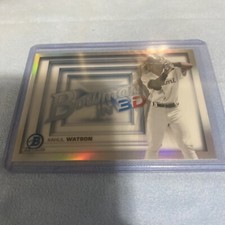2022 BOWMAN CHROME KAHLIL WATSON IN 3D REFRACTOR RC MARLINS B3D-12