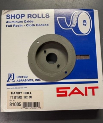 United Abrasives Sait Handy Roll 81005 1'' x 50 Yards 100X DAF