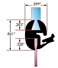 Universal Weatherstrip / 1-PC Windshield Rubber Glass Seal w/Locking Strip