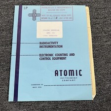 Atomic Instrument Model 219 Linear Preamplifier Operating Instruction