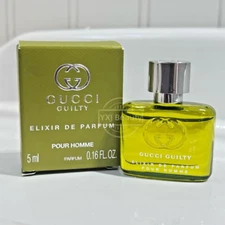New Gucci Guilty Elixir Perfume For Men Splash Mini size 5 ml/0.16 oz~Authentic