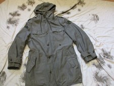 GIACCA PARKA INVERNALE VINTAGE 1982 ESERCITO TEDESCO cot. moleskin grigio moleskin cappotto mod scooter M