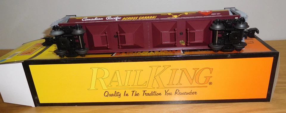 MTH 30-75709 Canadian Pacific CP 4-Bay Cylindrical Map Hopper Car Train O Gauge - Image 4 of 4