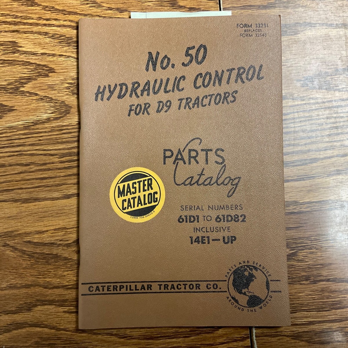 CAT Caterpillar NO. 50 PARTS BOOK MANUAL LIST HYDRAULIC CONTROLS