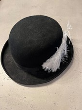 Man's Roll Up Brim Wool Felt Derby Capas Headwear 57cm Hat