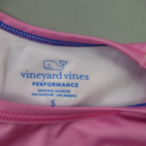 Vineyard Vines Shirt Todler Small Pink Performance Short Sleeve Stretch - Picture 2 of 7