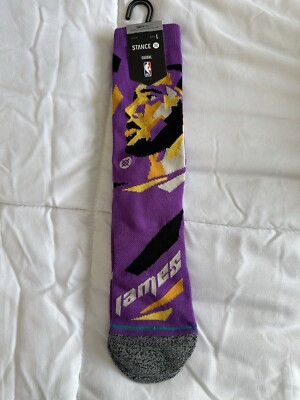 Stance NBA Lebron James Profile LA Lakers Purple Crew Socks