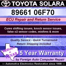 89661 06F70 Solara Toyota ECU Repair - Cure shifting issues - 5yr warranty