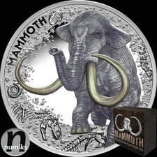 MAMMUT MAMMOTH 2025 Niue - 1 Oz Silber PP Proof Farbe BOX nur 750