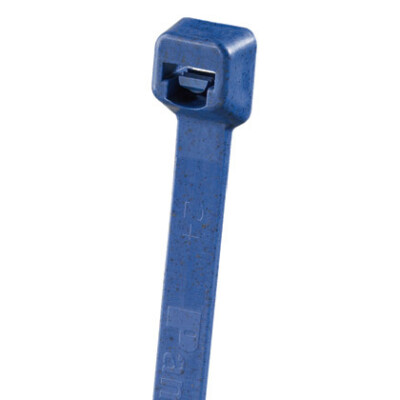 Panduit 7'' 30lb Dark Blue Pan-Ty  Metal Detectable Polypropylene Cable Ties 100/