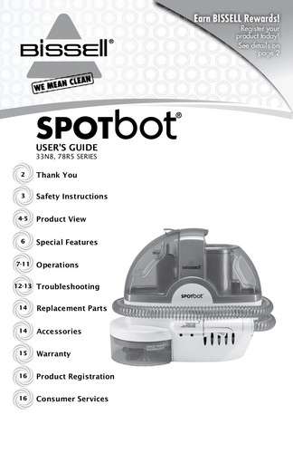 Bissell SpotBot Pet Deep Cleaner 33N8-A 