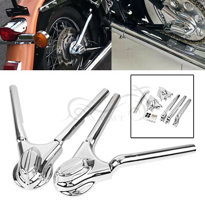 Chrome Rear Phantom Swingarm Axle Covers Kit For Harley Softail 