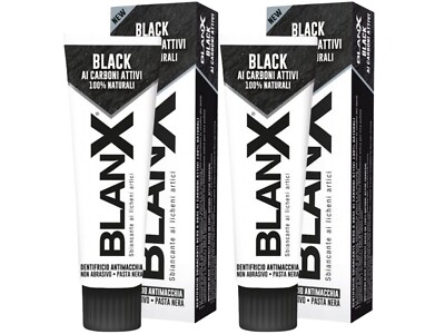 BLANX BLACK SET Black Toothpaste BLANX Black Whitening 2x2.5 fl.oz