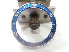 NEW STAINLESS METAL BEZEL WITH BLUE FLAT INSERT LARGE DIVERS SKX007-009 /SKX011J