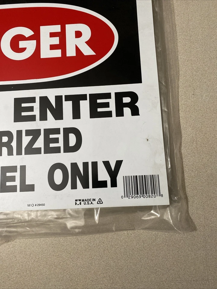 NEW LOT (5) HY-KO 509 HEAVY DUTY 10 X 14 "DANGER DO NOT ENTER" SIGNS - Image 3 of 4