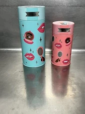 BENEFIT Empty Blue and Pink EMPTY Cosmetic Cans - VGUC