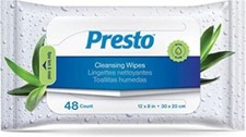 PRS Adult Incontinence Disposable Cleansing Wipes, Made with Aloe, 576 ct