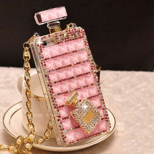 Funda Botella Perfume Diamante Brillante Brillante Para Samsung S25 S24 S23 S22 S21 S20 - Imagen 7 de 11