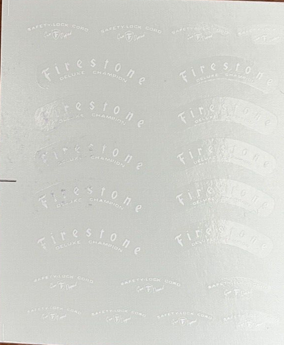 4 SHEETS 1/18 SCALE SILK SCREEN PRINTED TIRE DECALS -PIRELL1 P ZERO, FIRESTONE - Picture 5 of 6