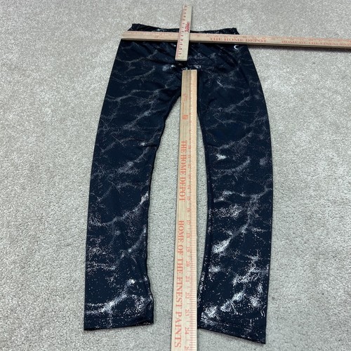 Zyia Active Leggings Girl’s Black Silver Pull On Size Large - Picture 2 of 12