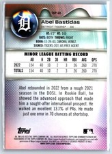 2023 Bowman Platinum Abel Bastidas #TOP-60 Tigers