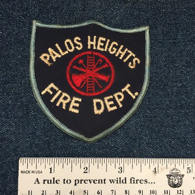 Vintage Rare Palos Heights Fire Dept Shoulder Patch Embroidered Illinois Ebay