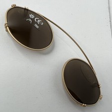 NEW VINTAGE LANVIN PARIS 1990  s ERA CLIP ON SNAP ON SUNGLASSES METAL FRAME