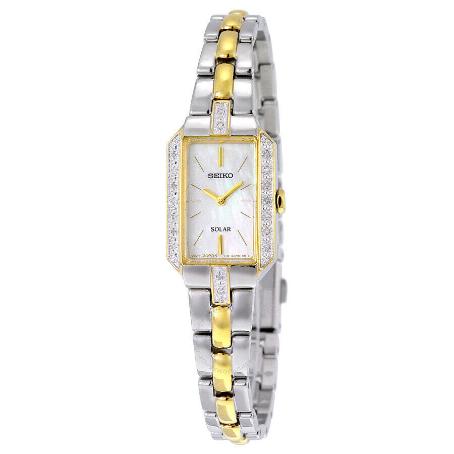 motto_kuma solworks model ソルオル Seiko Solar Mother of Pearl Dial Two-tone Ladies Watch | eBay