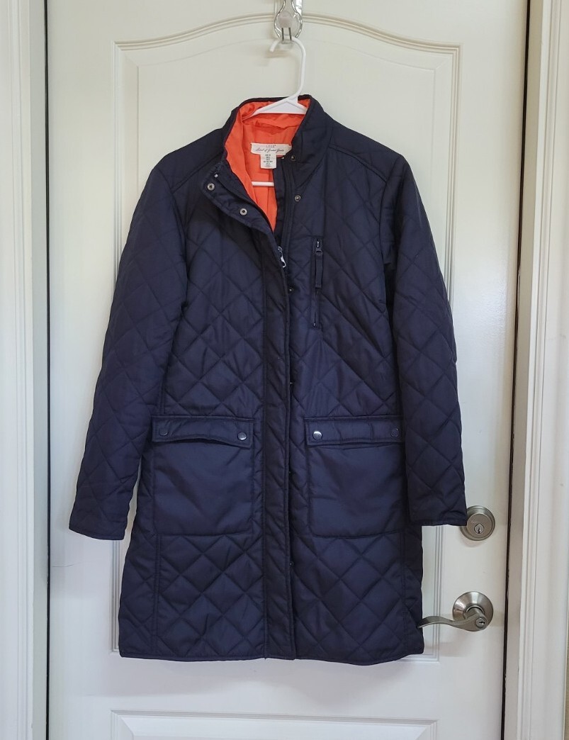 L.O.G.G. LABEL (H&M) QUILTED PUFFER JACKET WOMEN'S SIZE 6 NAVY BLUE