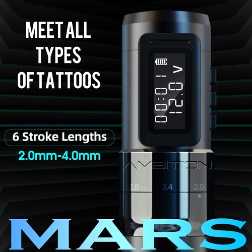 Wireless Tattoo Machine Pen 6 Stroke Length Adjustable 2.0-4.0mm Brushless Motor image 8