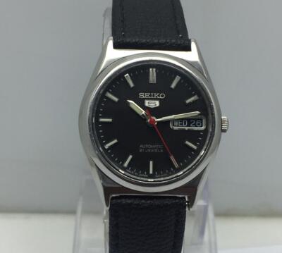 Seiko 5 Automatic 7S26-0450 Black Dial Day/Date Vintage Men s Watch
