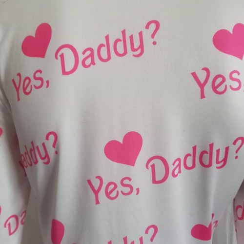 YES DADDY Pagliaccetto Sexy Bianco Rosa Cuori Slinky Lingerie Cosplay Salopette M - Foto 2 di 6