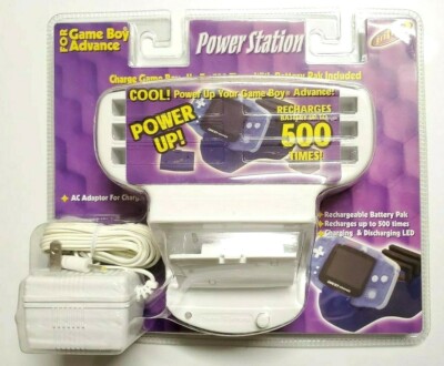  Intec Power Station Rechargeable Battery Pak White Game Boy Advance