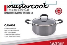 Mastercook Hard Anodized Heavy Gauge Casserole Stock Stew Soup Pot Pan Oven safe
