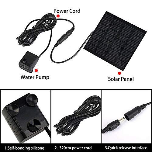 Solar Fountain - Panel Water Pump for Bird Bath Solar Panel Kit Outdoor - Picture 8 of 8