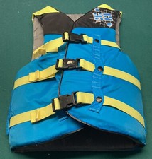 HO Skis Adult Life Jacket Size Small Color Blue  Yellow In Excellent Condition 