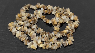 Achat 6-11mm +/- Doppellänge Natur Chips & NuggetsEdelstein Perlenstrang Basteln