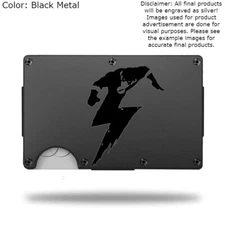 Custom "ABSTRACT LIGHTNING FLASH" Laser Engraved Wallet - Pick A Wallet Color