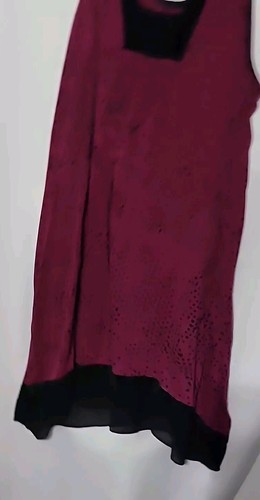 Simply Vera Wang Nightgown Chemise Womens L Sleeveless Purple Polka Dot