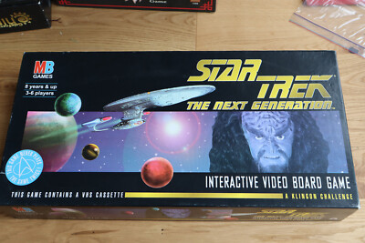 1990er MB SPIELE STAR TNEXT GENERATION INTERAKTIVES VIDEO BRETTSPIEL VERSIEGELTE TEILE