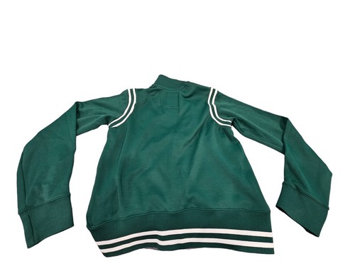Abercrombie & Fitch Track Jacket Uomo XL Verde Zip Ricamo Feltro Pesante - Foto 3 di 8