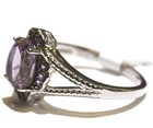 925 sterling silver natural amethyst gemstone womens ring 3.7g ladies 8 — photo 3