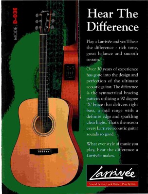POT6 BILD/WERBUNG 11X8 GROSSE GITARREN - MODELL D-03E