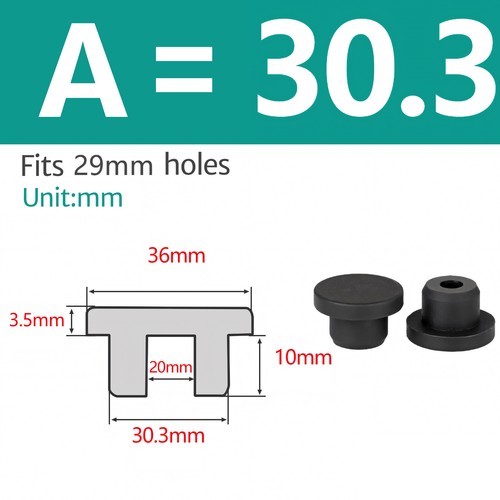 Black Silicone Rubber Round Hole Plugs Blanking End Cap Tube Pipe Insert Bungs - Picture 39 of 94