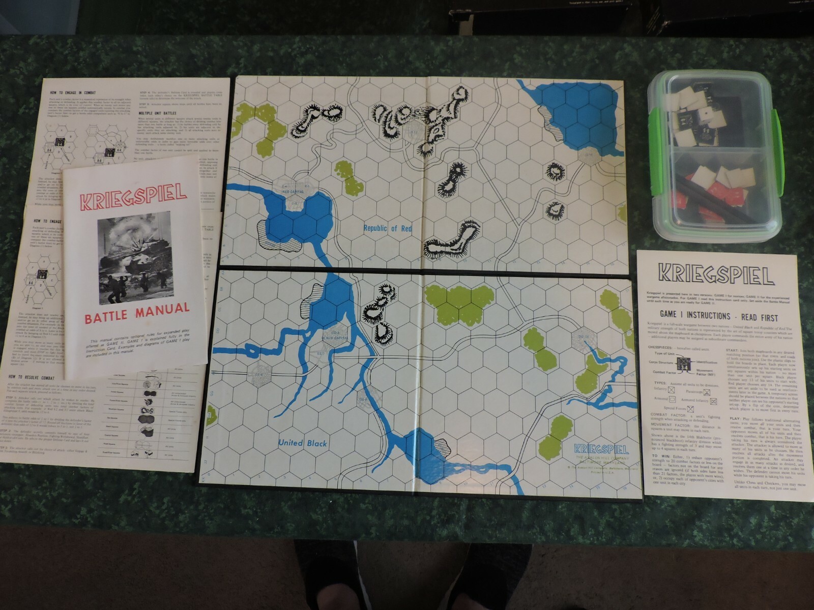 VINTAGE A.H. BOARD GAME "KRIEGSPIEL" eBay